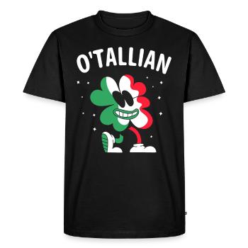 O'tallian Irish Irish St. Patrick's Day - Men's Premium Organic T-Shirt - black - Front - Nico (187cm)