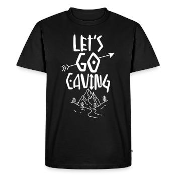Allons à Cave Cave Cave Spéléologie Cave Randonnée - T-shirt Premium bio Homme - noir - Devant - Nico (187cm)