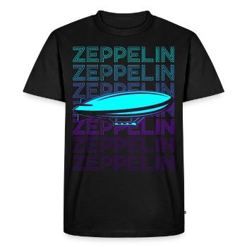 Zeppelin Dirigeable Rétro - T-shirt Premium bio Homme - noir - Devant - Nico (187cm)