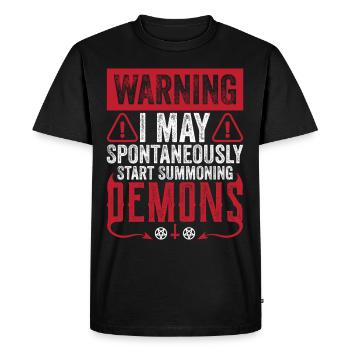 Funny Cult Occult - Men's Premium Organic T-Shirt - black - Front - Nico (187cm)