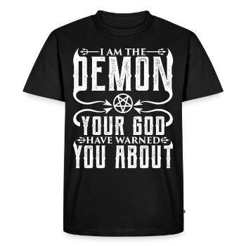 Drôle de culte occulte - T-shirt Premium bio Homme - noir - Devant - Nico (187cm)