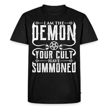 Funny Cult Occult - Men's Premium Organic T-Shirt - black - Front - Nico (187cm)