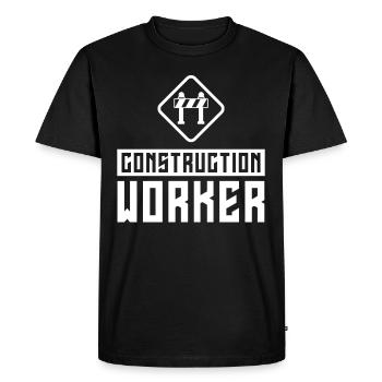 Travailleur de la construction Travail d’équipe équipe de chantier - T-shirt Premium bio Homme - noir - Devant - Nico (187cm)