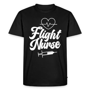 Flight Doctor Infirmière de vol Profession de médecin de vol - T-shirt Premium bio Homme - noir - Devant - Nico (187cm)