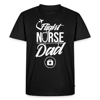 Infirmière de vol Papa Médecin de vol Médecin de vol Médecin de vol - T-shirt Premium bio Homme - noir - Devant - Nico (187cm)