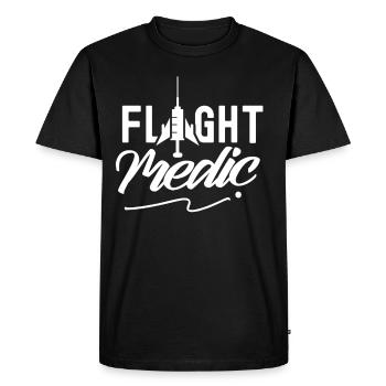 Profession de médecin aéronautique Infirmière de vol Médecin de vol - T-shirt Premium bio Homme - noir - Devant - Nico (187cm)