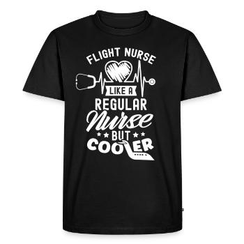 Infirmière de vol Médecin de vol Profession de médecin de vol - T-shirt Premium bio Homme - noir - Devant - Nico (187cm)