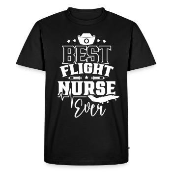 Meilleure infirmière de vol de tous les temps Profession de médecin de vol - T-shirt Premium bio Homme - noir - Devant - Nico (187cm)
