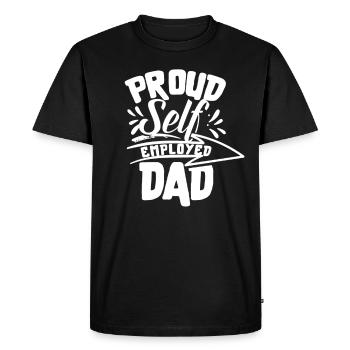 Fier Père travailleur autonome Travailleur autonome - T-shirt Premium bio Homme - noir - Devant - Nico (187cm)