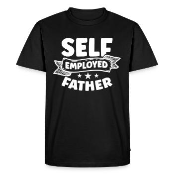 Self-employed father Freelancer Self-employed - Men's Premium Organic T-Shirt - black - Front - Nico (187cm)