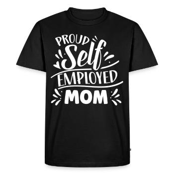 Fière Mère travailleuse indépendante Travailleuse autonome - T-shirt Premium bio Homme - noir - Devant - Nico (187cm)