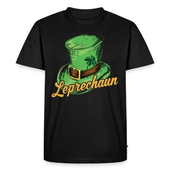 Leprechaun Goblin Irish St Patrick's Day Irish - Men's Premium Organic T-Shirt - black - Front - Nico (187cm)