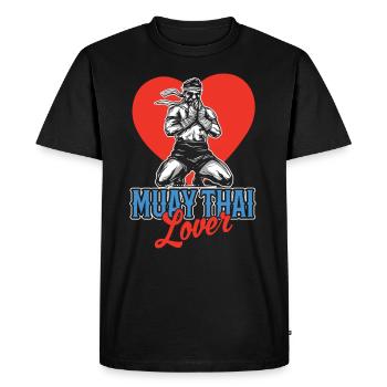 Muay Thai Lovers Fighting Fighter Martial Arts - Men's Premium Organic T-Shirt - black - Front - Nico (187cm)