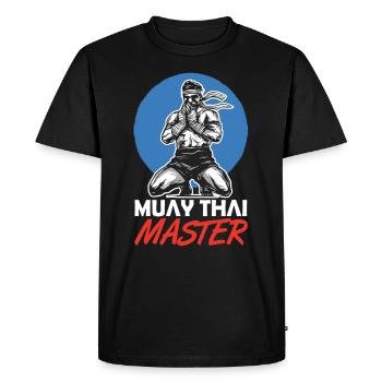 Muay Thai Maître Arts Martiaux Fighter Combat - T-shirt Premium bio Homme - noir - Devant - Nico (187cm)