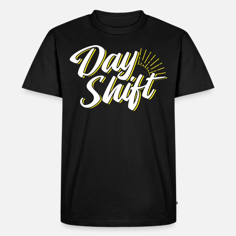 Day shift Shiftwork - Men's Premium Organic T-Shirt - black