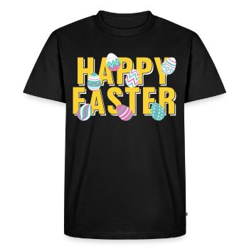 Happy Easter Easter Easter Easter Egg Sayings - Men's Premium Organic T-Shirt - black - Front - Nico (187cm)