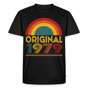 Vintage Original 1979 Cadeau pour 43ème anniversaire - T-shirt Premium bio Homme - noir - Devant - Nico (187cm)