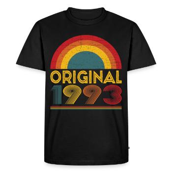 Vintage Original 1993 Cadeau 29ème Anniversaire - T-shirt Premium bio Homme - noir - Devant - Nico (187cm)