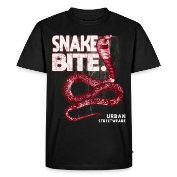 Chemise Streetwear Snake - T-shirt Premium bio Homme - noir - Devant - Nico (187cm)