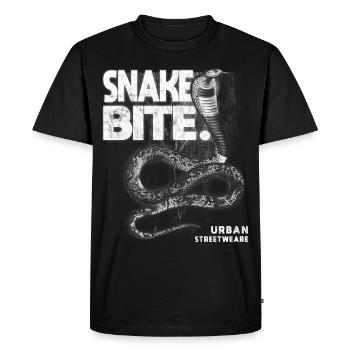 Snake Bite Urban Streetwear - Men's Premium Organic T-Shirt - black - Front - Nico (187cm)
