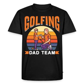 Golf Father Team Golfer Golfing Papa Papi Father Day - Men's Premium Organic T-Shirt - black - Front - Nico (187cm)