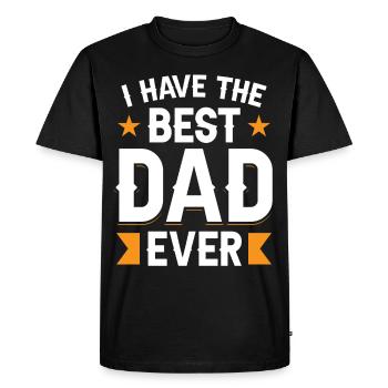J’ai le meilleur père papa de tous les temps - T-shirt Premium bio Homme - noir - Devant - Nico (187cm)