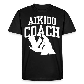Aikido Trainer Fighter Martial Arts Martial Arts - Men's Premium Organic T-Shirt - black - Front - Nico (187cm)