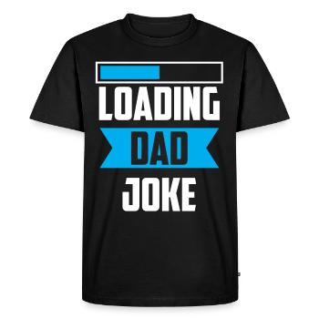 Papa Blague Papa Blagues Père - T-shirt Premium bio Homme - noir - Devant - Nico (187cm)