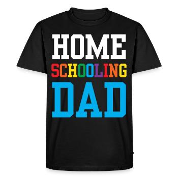 Homeschooling Father Papa Homeschool Father's Day - Men's Premium Organic T-Shirt - black - Front - Nico (187cm)