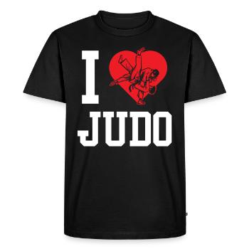 J’adore Judo Arts Martiaux Judoka Arts Martiaux Hobby - T-shirt Premium bio Homme - noir - Devant - Nico (187cm)
