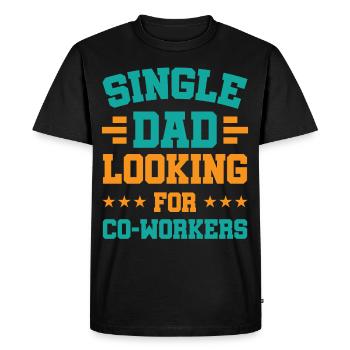 Single Father Daddy Papa Single Parent - Men's Premium Organic T-Shirt - black - Front - Nico (187cm)