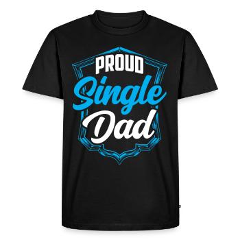 Proud Single Parent Single Parent Single Parent - Men's Premium Organic T-Shirt - black - Front - Nico (187cm)