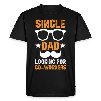 Père célibataire Addiction Fellow Campaigner Père monoparental - T-shirt Premium bio Homme - noir - Devant - Nico (187cm)