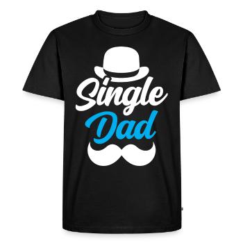 Single Father Papa Papi Single Parent - Men's Premium Organic T-Shirt - black - Front - Nico (187cm)
