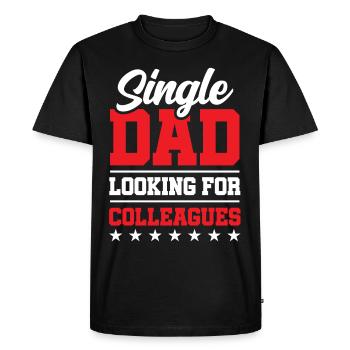 Single Father Daddy Papa Single Parent - Men's Premium Organic T-Shirt - black - Front - Nico (187cm)