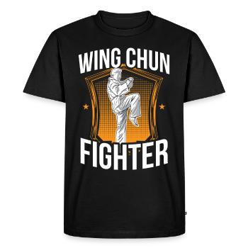 Wing Chun Fighter Entraîneur Arts Martiaux Arts Martiaux Arts Martiaux - T-shirt Premium bio Homme - noir - Devant - Nico (187cm)