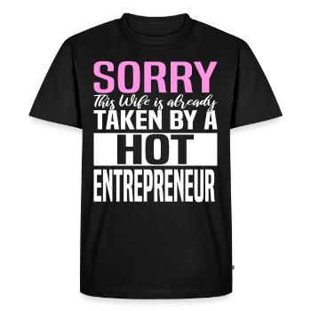 Entrepreneur Chef Épouse Partenaire Startup Stolzer - T-shirt Premium bio Homme - noir - Devant - Nico (187cm)