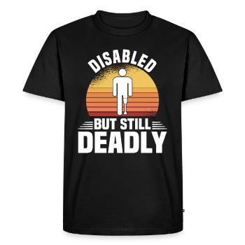 Fauteuil roulant amputé pour prothèses invalides - T-shirt Premium bio Homme - noir - Devant - Nico (187cm)