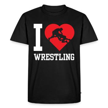 J’adore Wrestling Wrestling Wrestling Wrestling Wrestling - T-shirt Premium bio Homme - noir - Devant - Nico (187cm)