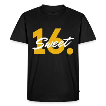 Sweet 16th - The 16th Birthday Birthday Party - Men's Premium Organic T-Shirt - black - Front - Nico (187cm)