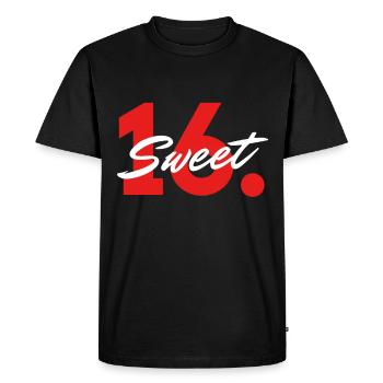 Sweet 16th - The 16th Birthday Birthday Party - Men's Premium Organic T-Shirt - black - Front - Nico (187cm)
