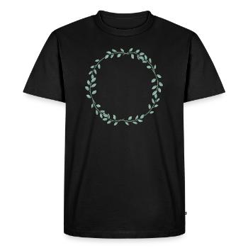 Couronne de fleurs d’eucalyptus I Team Mariage Mariage Boho - T-shirt Premium bio Homme - noir - Devant - Nico (187cm)