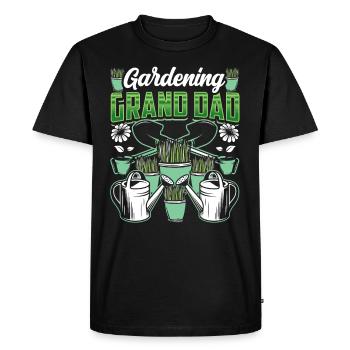Jardinier Grand-père Jardinier Jardinier - T-shirt Premium bio Homme - noir - Devant - Nico (187cm)