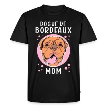 Bordeaux Grand Danois Maman Dogue de Bordeaux Cadeau - T-shirt Premium bio Homme - noir - Devant - Nico (187cm)