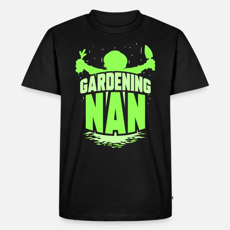 Gartenarbeit Großmutter Garten Oma Gärtnerin - Männer Premium Bio T-Shirt - Schwarz
