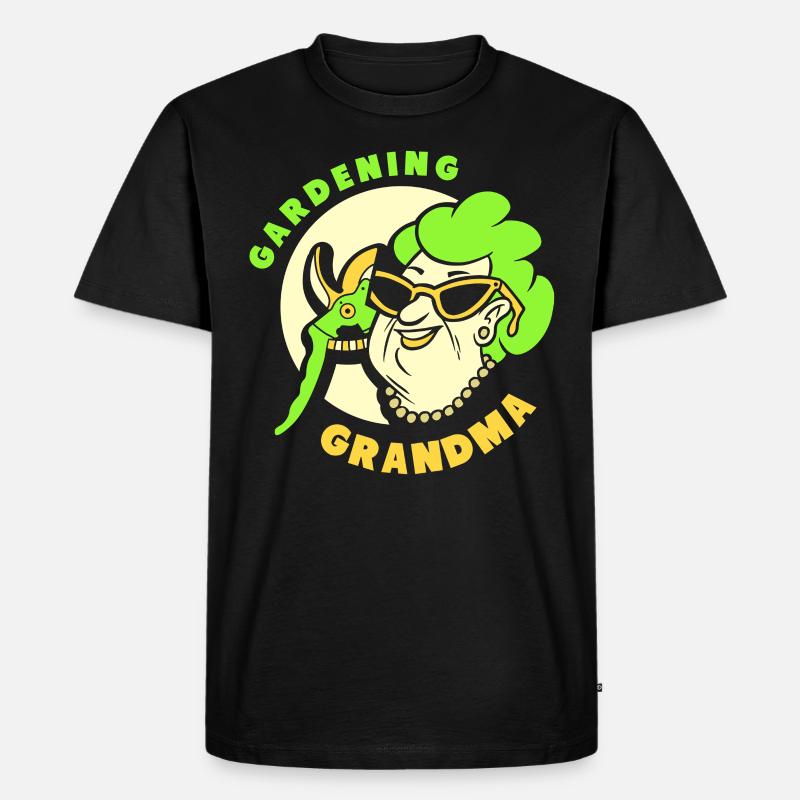 Gartenarbeit Oma Garten Gärtnerin Großmutter - Männer Premium Bio T-Shirt - Schwarz