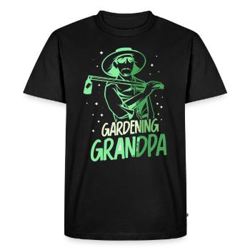 Jardinage Grand-père Jardin Grand-père Jardinier - T-shirt Premium bio Homme - noir - Devant - Nico (187cm)