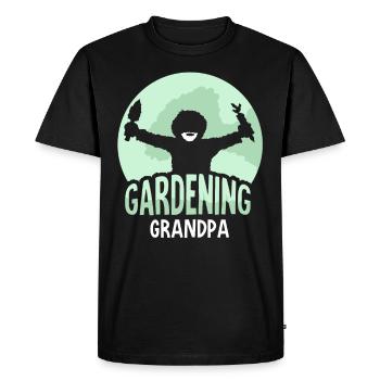 Jardinage Grand-père Jardin Grand-père Jardinier - T-shirt Premium bio Homme - noir - Devant - Nico (187cm)
