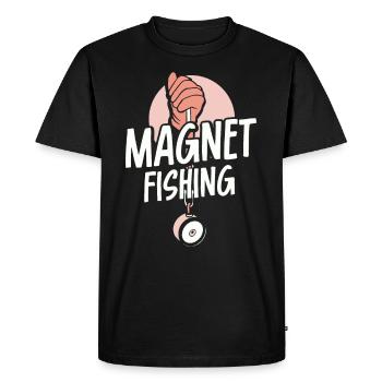 Magnetic Fishing Magnet Magnetic Fisherman - Men's Premium Organic T-Shirt - black - Front - Nico (187cm)