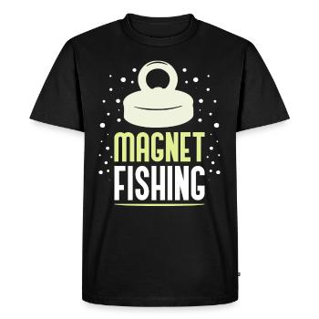 Magnetic Fishing Magnetic Fisherman Magnet - Men's Premium Organic T-Shirt - black - Front - Nico (187cm)